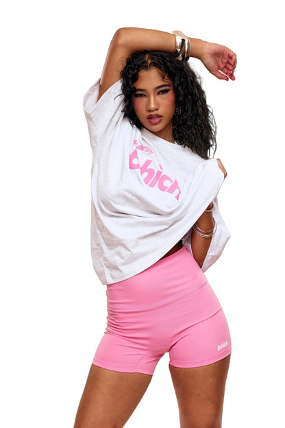 Be Yourself Oversize Tee - Silver